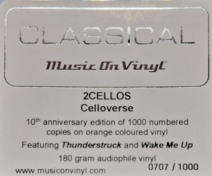 2 Cellos - Celloverse (10th Anniversary) (Orange) (LP)