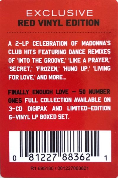 Madonna - Finally Enough Love (Red Translucent) (2LP)