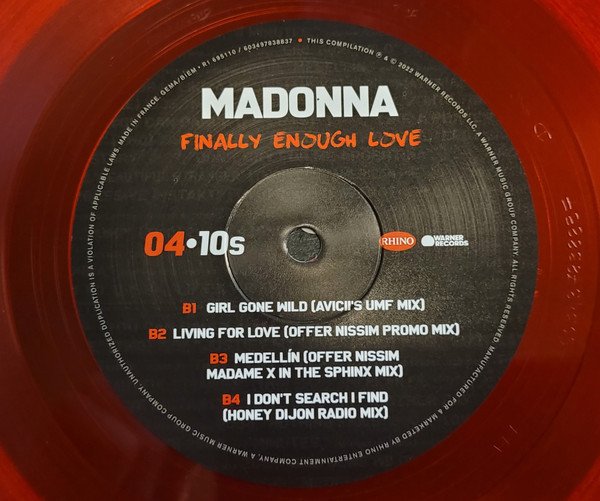 Madonna - Finally Enough Love (Red Translucent) (2LP)