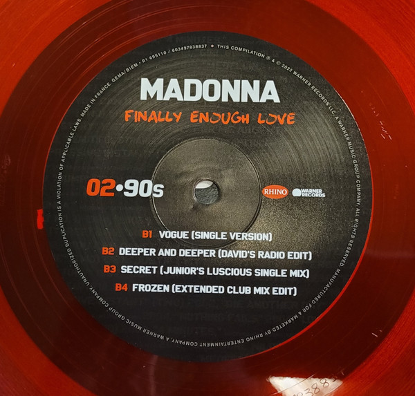 Madonna - Finally Enough Love (Red Translucent) (2LP)
