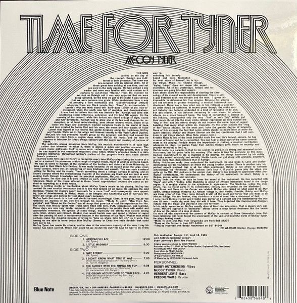 McCoy Tyner. Time For Tyner (LP)