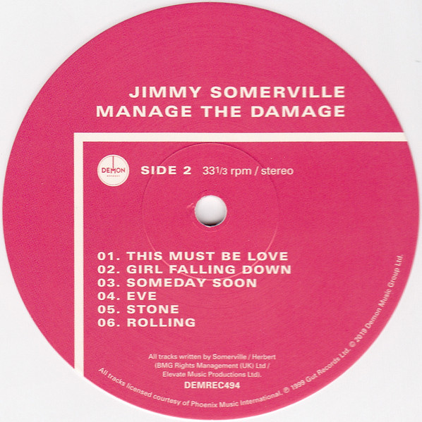 Jimmy Somerville - Manage The Damage (color) (LP)