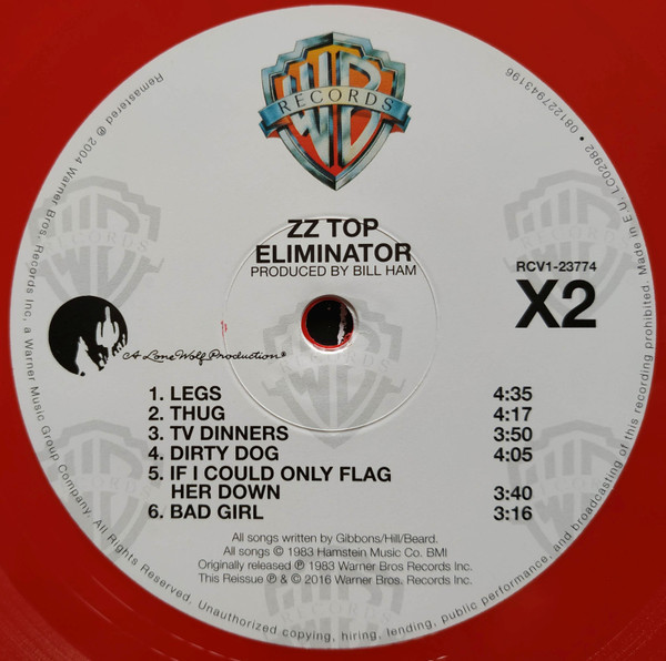 ZZ Top - Eliminator (Coloured - Red) (LP)