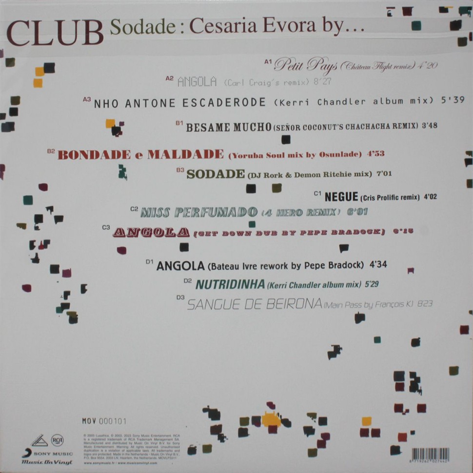 Cesaria Evora Club Sodade: Cesaria Evora By... (color)(2LP)