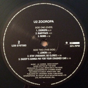U2 - Zooropa (2LP)