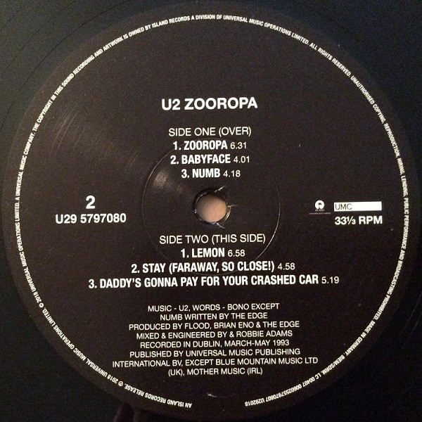 U2 - Zooropa (2LP)