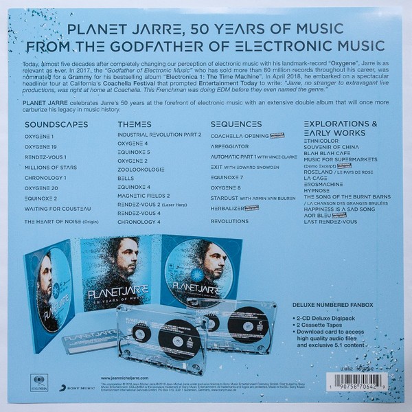 Jean-Michel Jarre – Planet Jarre (50 Years Of Music) (Deluxe Edit) (Limited Edit) (Numbered) (Box set) (2CD+2MC)