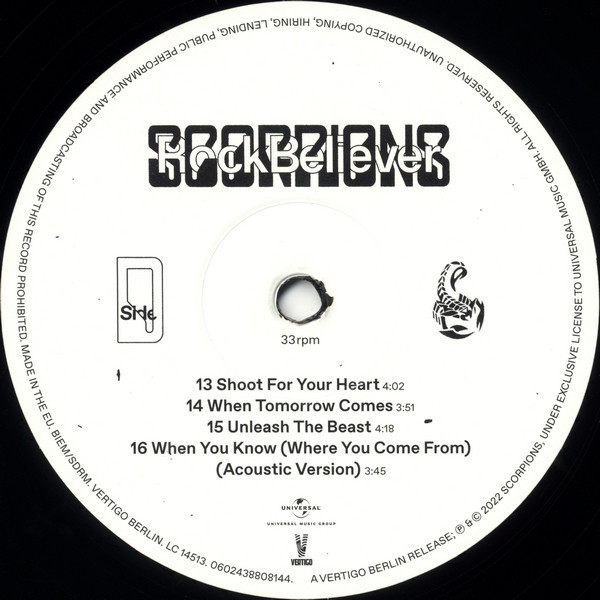 Scorpions - Rock Believer (deluxe) (2LP)