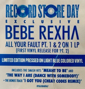 Bebe Rexha - All Your Fault: Pt. 1 & 2 (coloured) (LP)