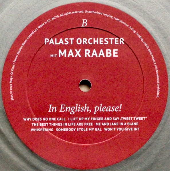 Palast Orchester Mit Max Raabe – In English, Please! (color) (LP)