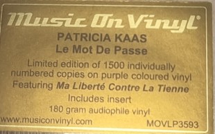 Patricia Kaas - Le Mot De Passe (Limited Edit) (Numbered) (color) (LP)