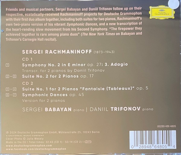 Рахманинов - Сергей Бабаян, Даниил Трифонов – Рахманинов для двоих (2CD)