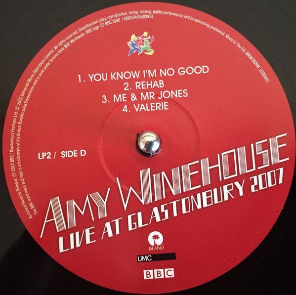 Amy Winehouse. Live At Glastonbury 2007 (2LP)