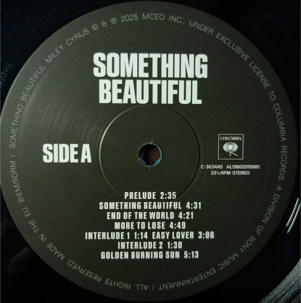 Cyrus Miley - Something Beautiful (CoLoR) (LP)