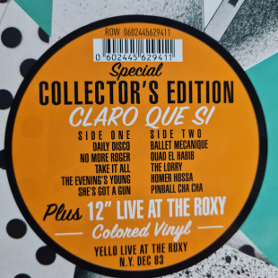 Yello – Claro Que Si / Yello Live At The Roxy N. Y. Dec 83 (Limited Edit) (color) (Special Edition) (2LP)