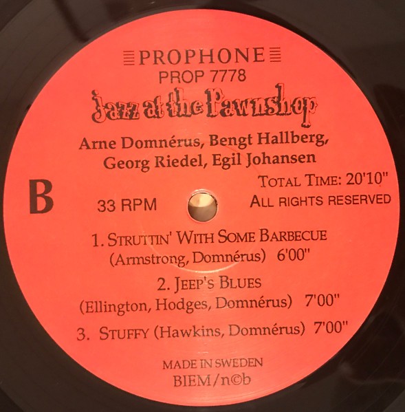 Jazz at the Pawnshop - Arne Domnerus (2LP)