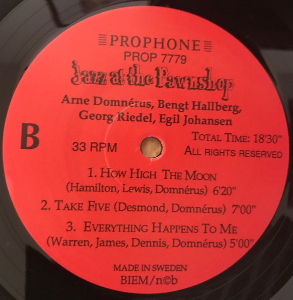 Jazz at the Pawnshop - Arne Domnerus (2LP)