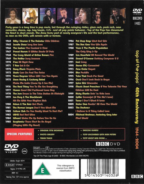 Top Of The Pops: 40th Anniversary (1964 — 2004) (DVD)