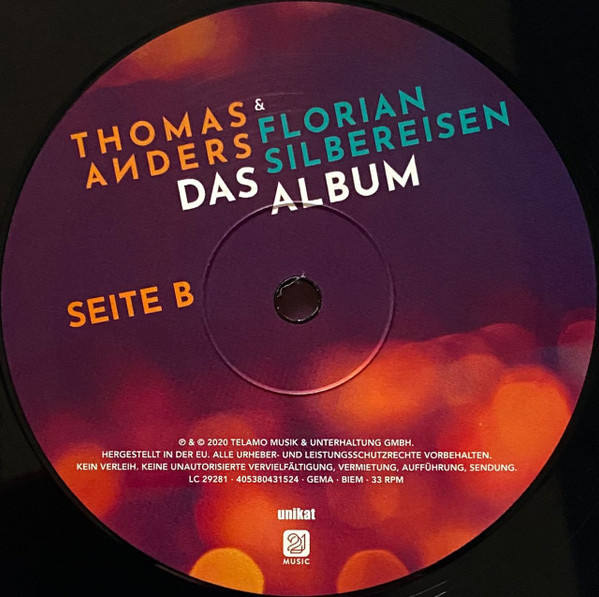Thomas Anders & Florian Silbereisen - Das Album ( Limited Edit) (Numbered) (2Lp)