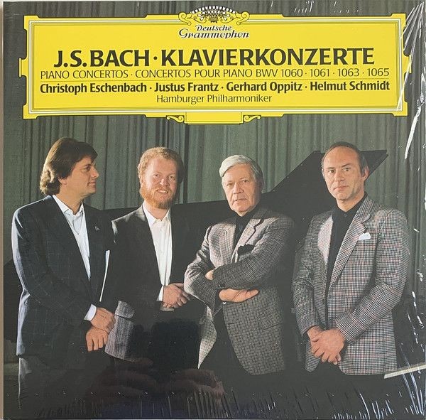 Bach, Christoph Eschenbach • Justus Frantz • Gerhard Oppitz • Helmut Schmidt,, Гамбургский филармонический оркестр - Концерты для фортепиано с оркестром BWV 1060 • 1061 • 1063 • 1065 (LP)