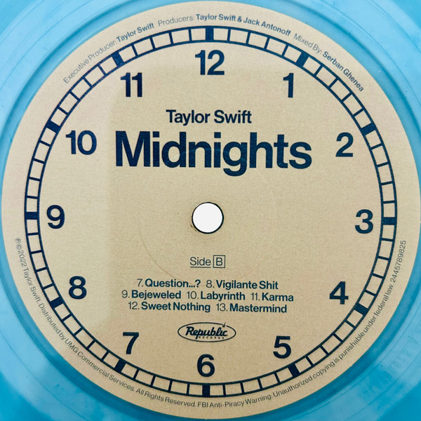 Taylor Swift - Midnights (Special Edit) (Moonstone Blue Marbled - color) (LP)
