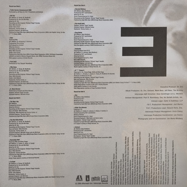 Виниловая пластинка Eminem - The Marshall Mathers (2LP)