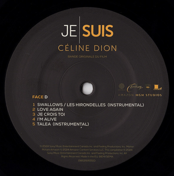 Celine Dion – Je Suis: Celine Dion (Bande Originale Du Film) (Soundtrack) (2LP)