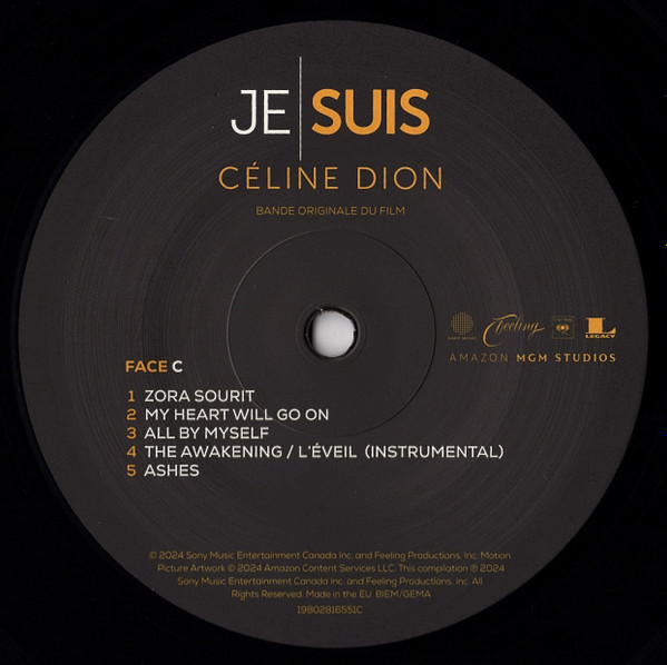 Celine Dion – Je Suis: Celine Dion (Bande Originale Du Film) (Soundtrack) (2LP)