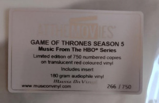 Игры престолов - Game Of Thrones: Season 5 (Deluxe Edit) (Limited Edit) (Numbered) (color) (2LP)