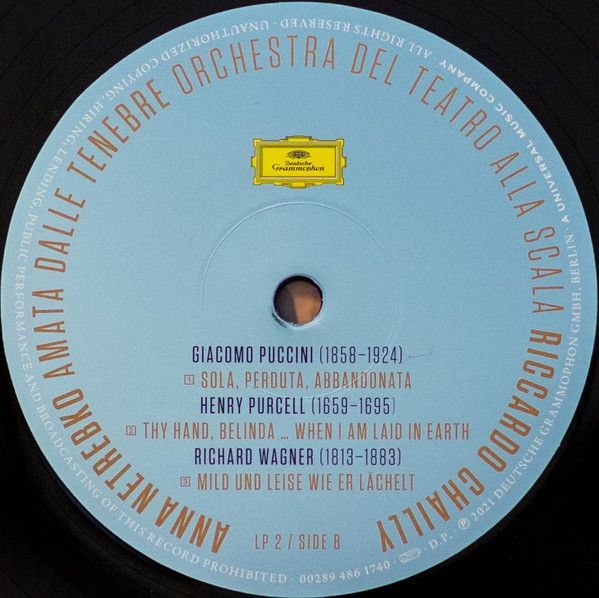 Anna Netrebko, Orchestra Del Teatro Alla Scala, Riccardo Chailly - Amata Dalle Tenebre (2Lp)